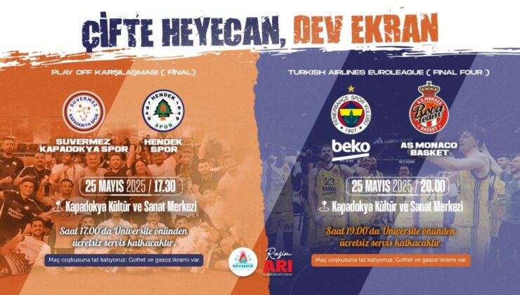 Nevşehir’de Futbol ve Basketbol Heyecanı Bir Arada