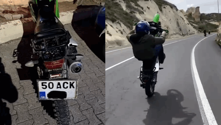 Ürgüp’te Tehlikeli Motosiklet Sürücüsüne Ceza Yağdı