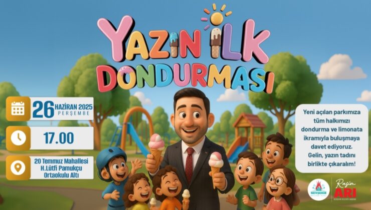 Nevşehir’de Yazın İlk Dondurması Etkinliği
