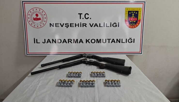 Nevşehir’de Yol Kontrolünde Ruhsatsız Av Tüfekleri Ele Geçirildi