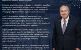 Nevşehir Valisi’nden YKS Sonuçları Mesajı
