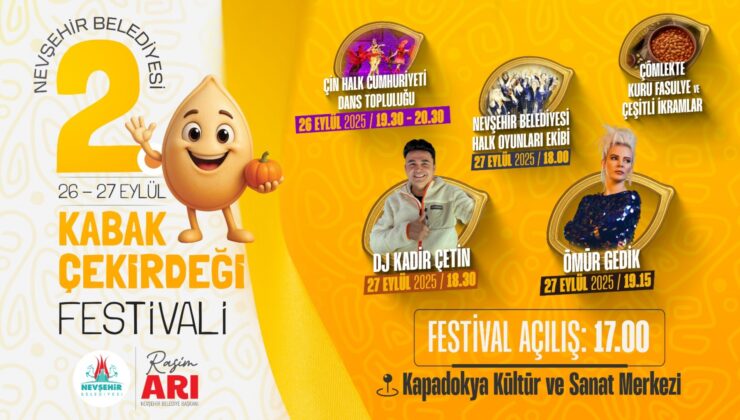Nevşehir’de Geleneksel Kabak Çekirdeği Festivali Başlıyor