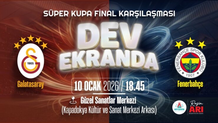 Nevşehir’de Süper Kupa Heyecanı: Dev Ekran Kuruluyor!