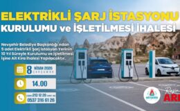 Nevşehir’de Elektrikli Şarj İstasyonu İhalesi Başlıyor