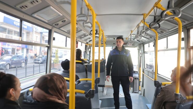 Zabıtadan Otobüslere Hijyen ve Güvenlik Çıkartması