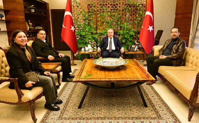 Vali Fidan, Gazeteciler ve Ekici Ailesini Makamda Ağırladı