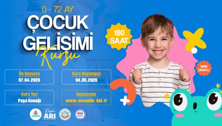 Nevşehir’de MEB Onaylı Çocuk Gelişimi Kursu Başlıyor!